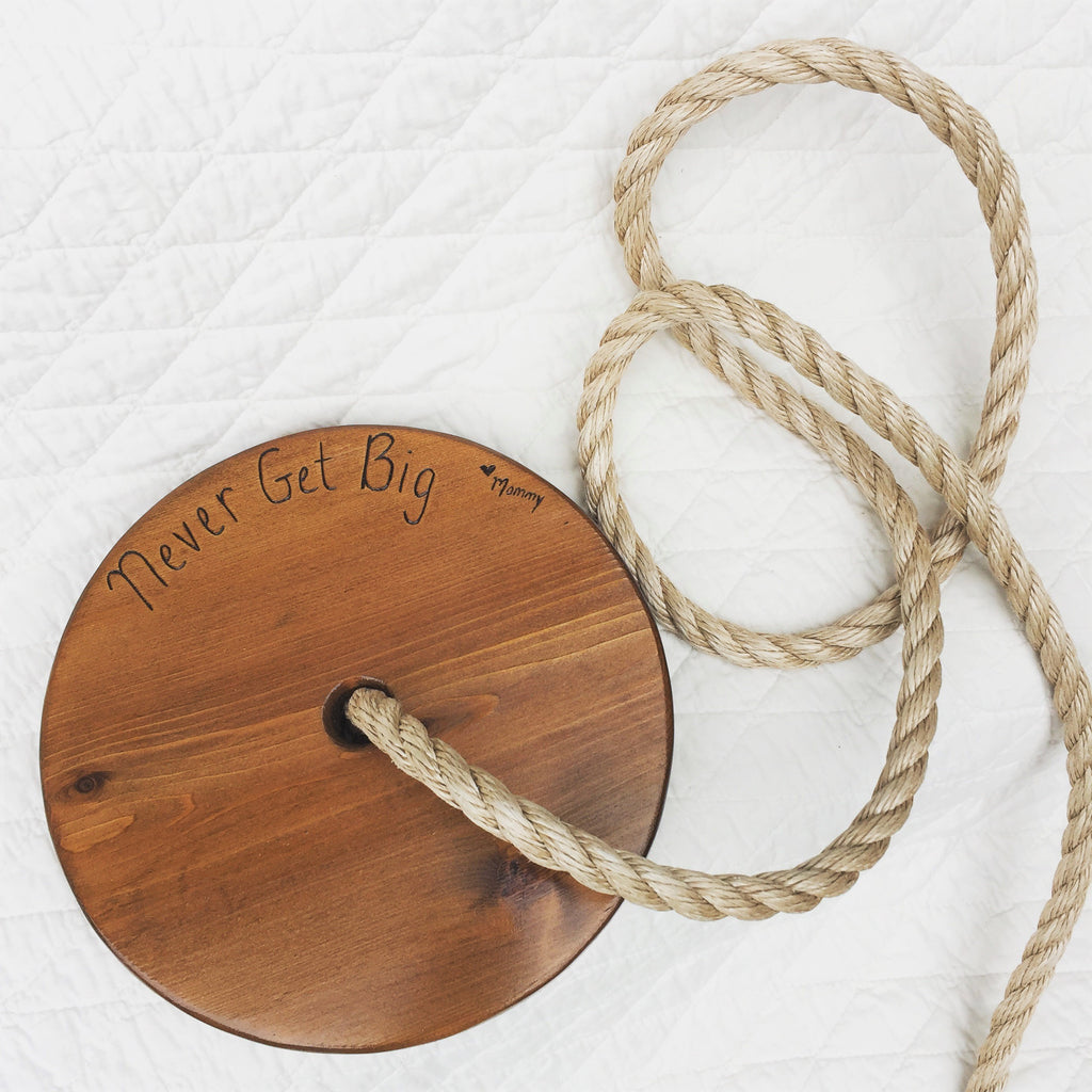Never get big handmade wood swing