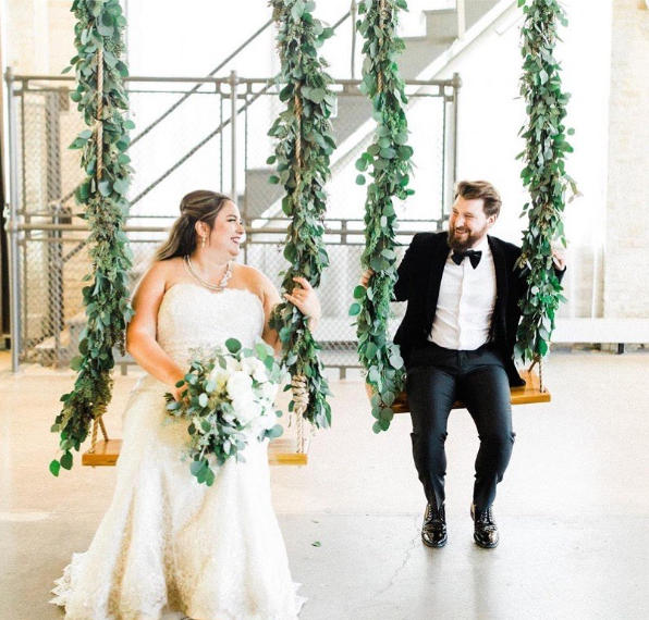 Decorative wooden swings for wedding decor