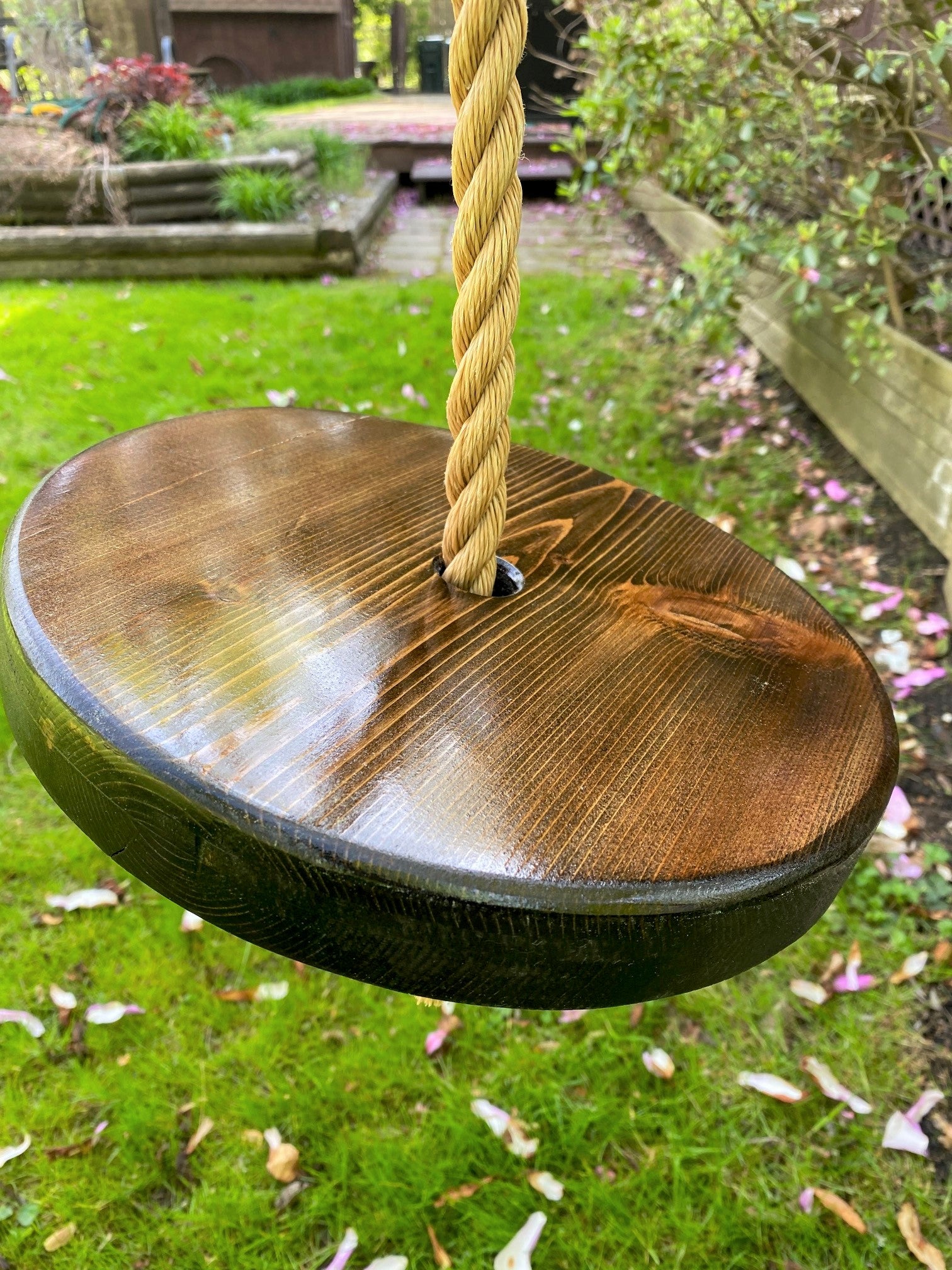 Customized or Blank Round Wooden Rope Swing