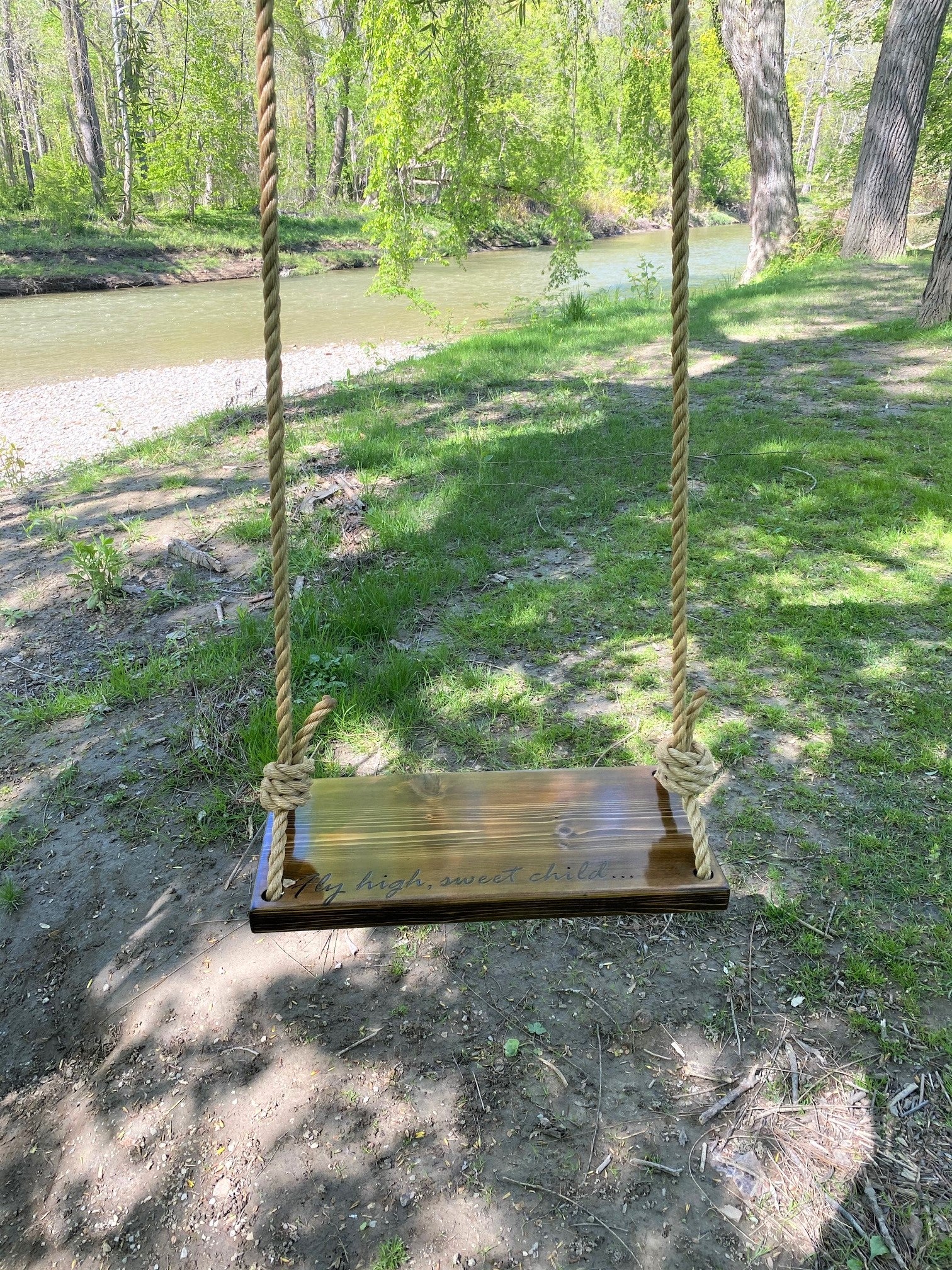 Fly High Sweet Child Wooden Rope Swing