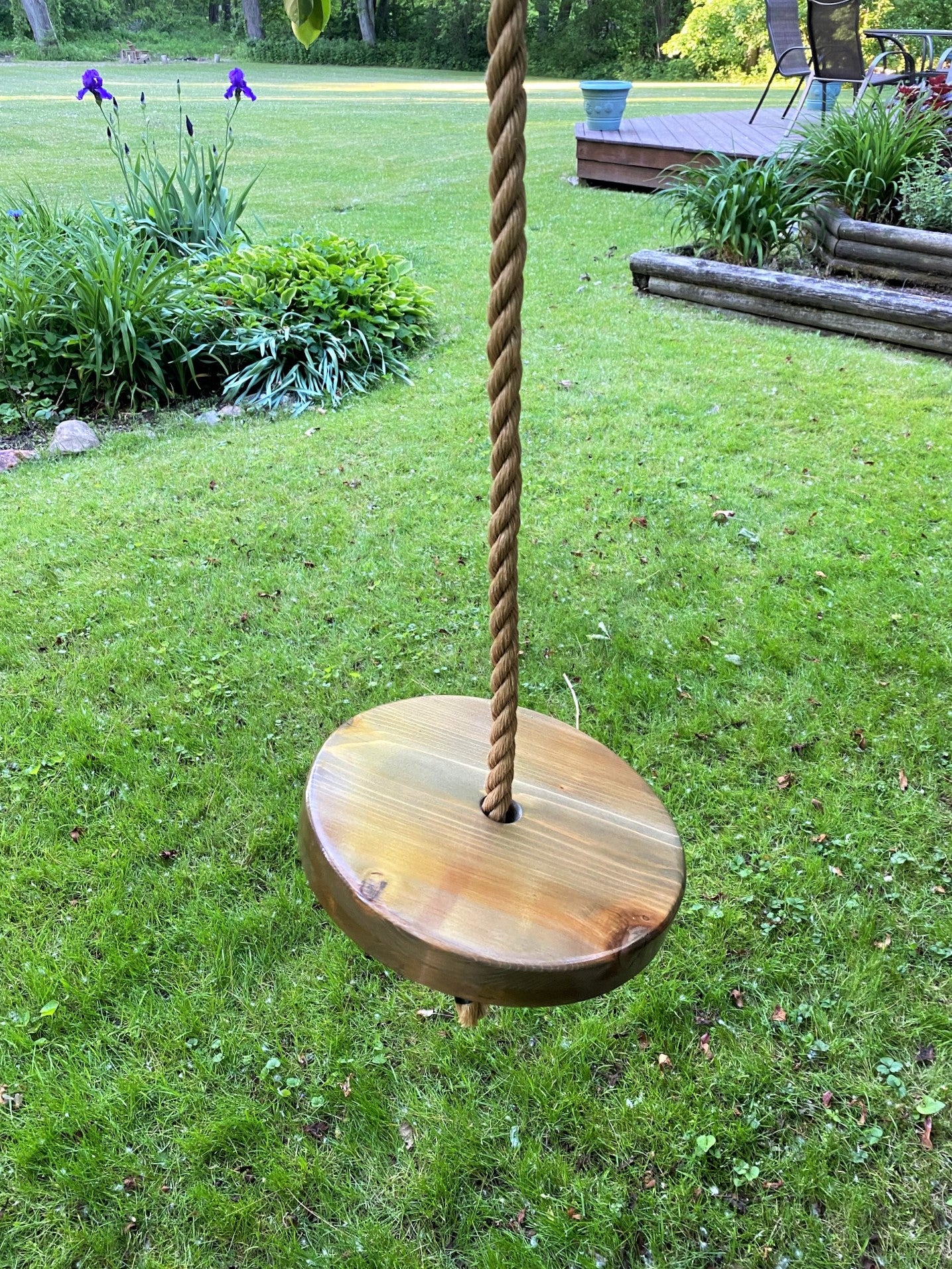 Circle Rope Swing Customized or Blank Round Wooden Rope Swing – Burnt Timber Swings