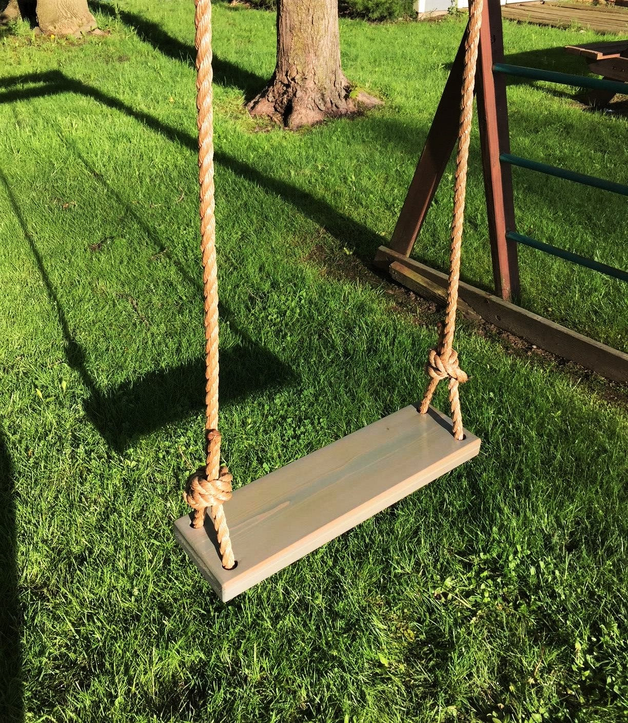 Customized or Blank Wooden Rope Swing 23” x 6” – Burnt Timber Swings
